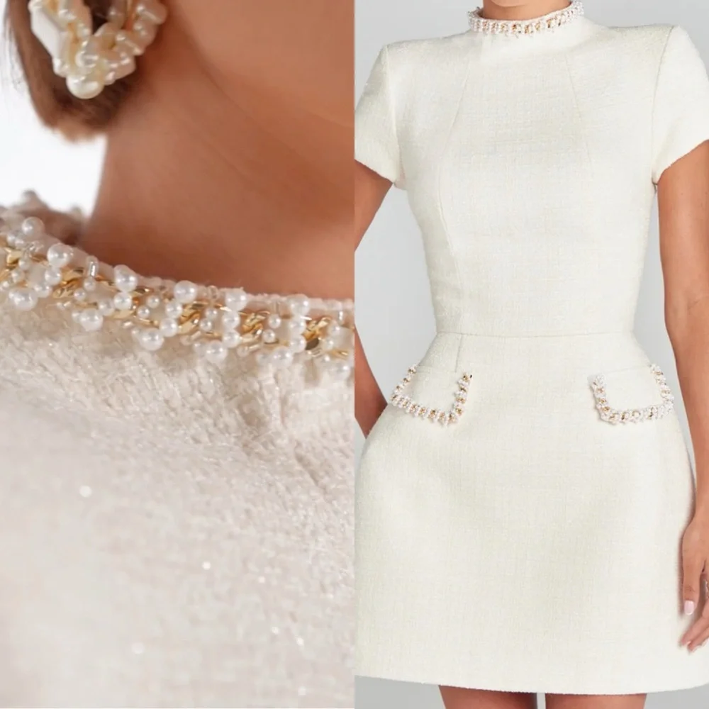 Brand New- Nadine Merabi Simone Ivory Dress 🤍✨ - Picture 7 of 15